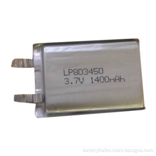 Lithium Polymer Battery, GSP803450-3.7V, 1,400mAh for GPS Navigator, UN/UL-certified, Rechargeable